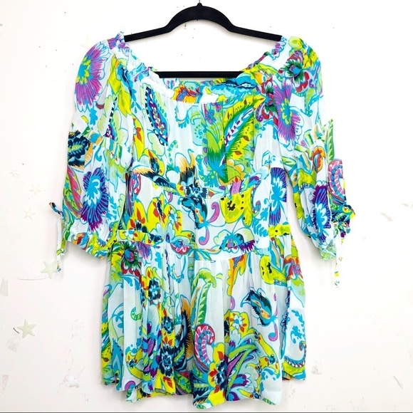 Anthropologie Maeve floral cleated Blouse - Picture 3 of 11